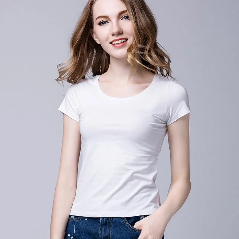 T Shirts Women S Summer Casual Plain Short Sleeved Tee Shirt O Neck