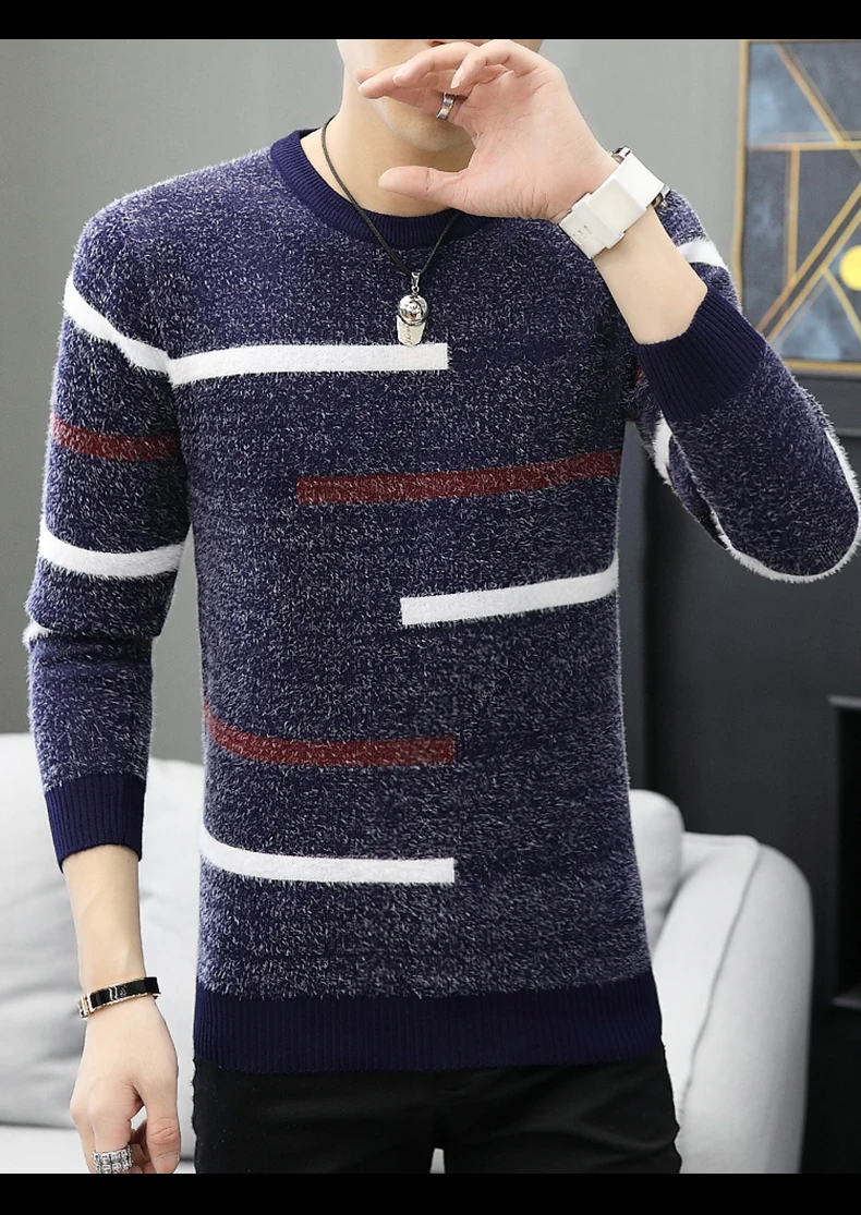 2019 осень зима новые 9 видов стилей повседневные мужские свитера с узором вязаные пуловеры Модные приталенные рождественские подарочные