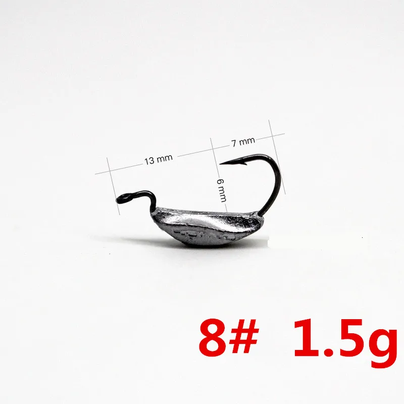 10pcs/lot Fishing hooks 4#  6#  8# jig head hooks crank hook for Soft Worm Bait Crankbait Fishing Tackle accessories Pesca