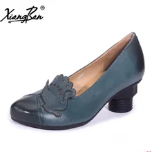 2017 women shoes fashion pointed high heeled handmade female footwear original design shoes hand carved peacock genuine leather