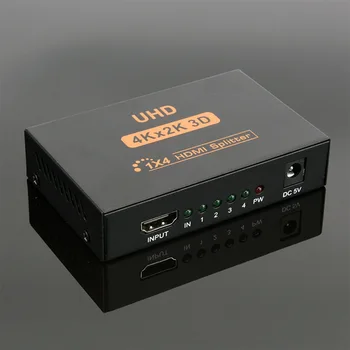 

4 port HDMI splitter 4K*2K 1X4 HDMI splitter distributes HDMI 1 in 4 out Distributor HDTV DVD player PS4 four screens Share