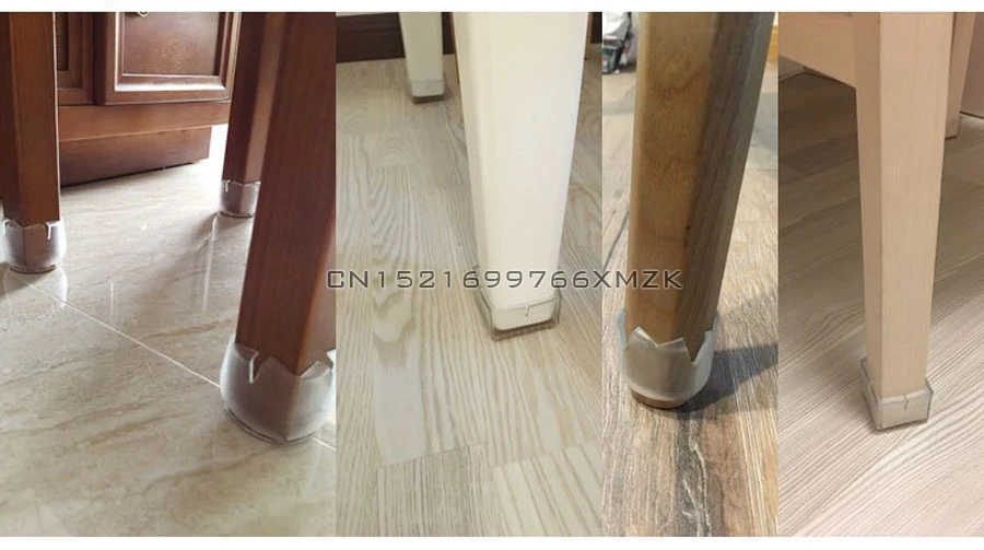 4pcs Transparent Furniture Leg Feet Non Slip Rug Felt Pads Anti Slip Mat Soft Close Fittings For Chair Table Bed Shoe Rack Stool