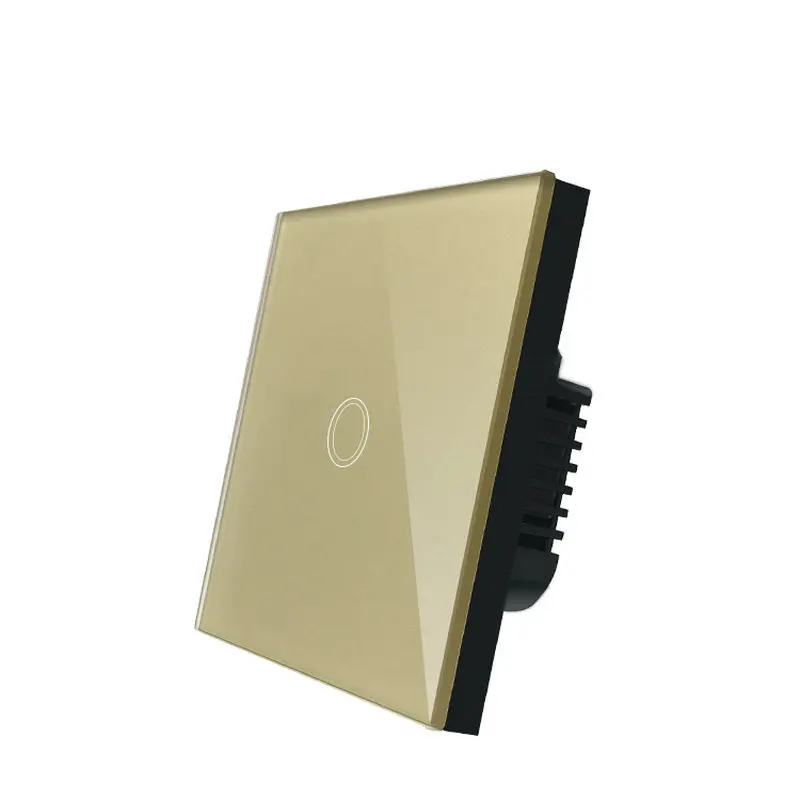 Сенсорный выключатель 220v Беспроводной Wifi светильник переключатель 1/2/3 комплекта, белый/черный/золото/EU Стандартный умный переключатель Поддержка Alexa Google Home - Цвет: wifi 1 gang gold