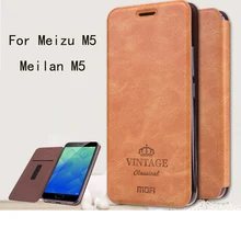 Для Meizu M5 meilan M5 Чехол Флип PU Кожаные чехлы Mofi Original Для Meizu M5 Высокое качество Книга Стиль сотовый телефон Крышка