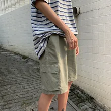 Летняя Корейская версия нового удобный однотонный Молодежные тонкие свободные повседневные шорты Уличная одежда