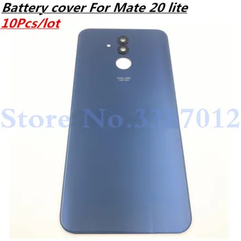 

10Pcs/lot 6.3 inches For Huawei Mate 20 Lite Glass Battery Back Cover Rear Housing Door for Mate 20 Lite Camera Glass Lens+Logo
