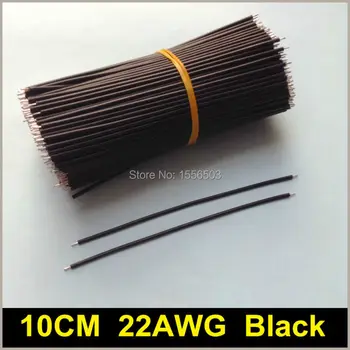 

500 Pcs/lot Black Wire 10CM 22AWG LED Strip connector Single Black cable PVC Tinned copper 12V Electronic Wires