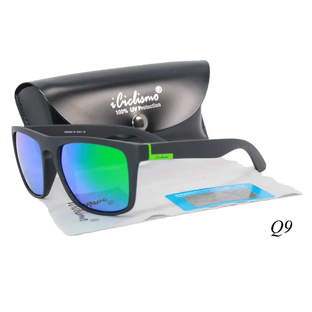 Брендовые мужские и женские поляризованные солнцезащитные очки для велоспорта, пешего туризма, рыбалки, очки с УФ-защитой, спортивные очки, очки для рыбалки - Цвет: Q9
