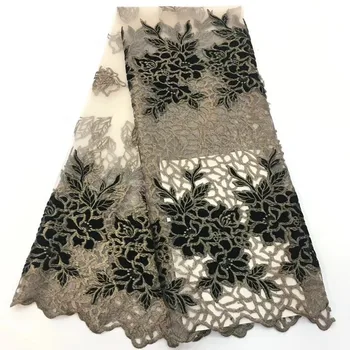 

Latest African Laces Fabrics Embroidered High Quality French Lace Fabric Cheap Nigerian Net tulle Lace Fabric