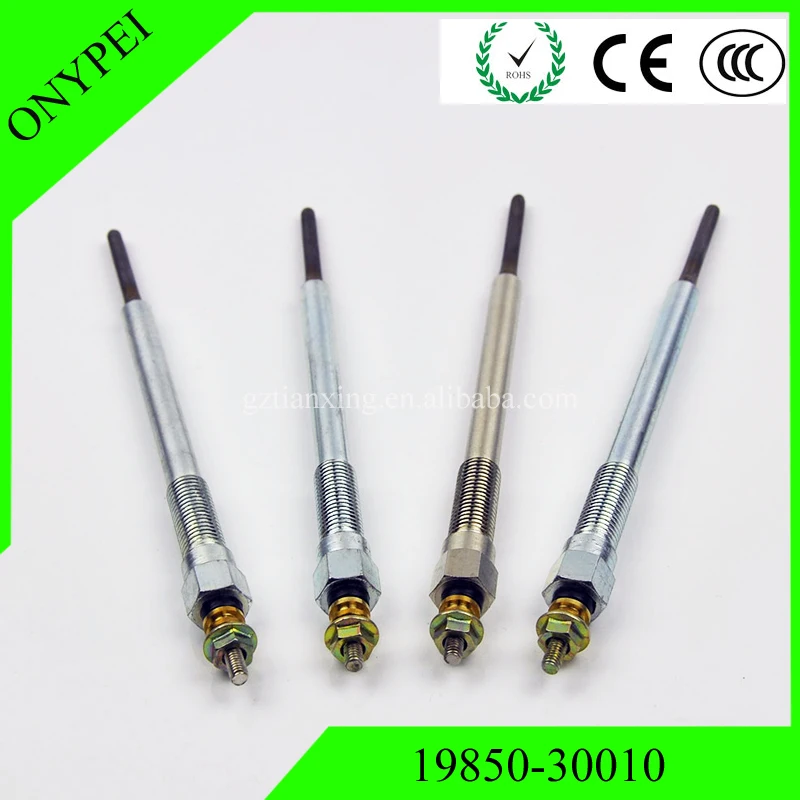 4 pcs 19850 30010 Glow Plug For Toyota Hilux Land Cruiser 90 120 150