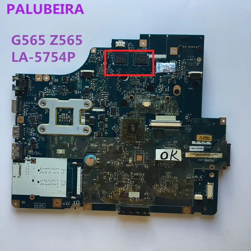 PALUBEIRA для lenovo G565 Z565 Материнская плата ноутбука NAWE6 LA-5754P тестирование Быстрая Без HDMI