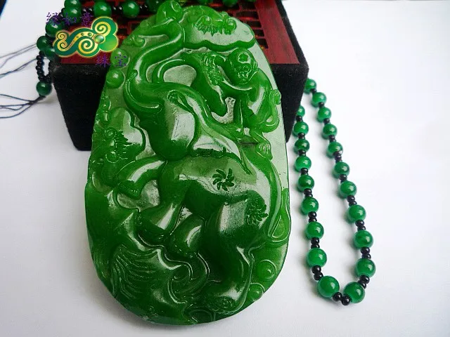 Seal hou worship phase Pure manual sculpture monkey pendant bead string necklace charm men's and women's style | Украшения и