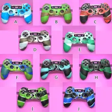 10 цветов для SONY Игровые приставки 4 PS4 контроллер PS4 камуфляж Мягкая силиконовая оболочка защитный чехол накладка поверхности раковины