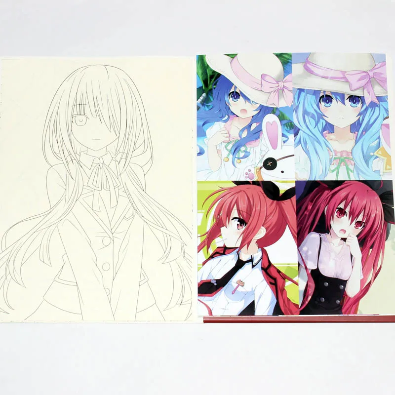 Anime DATE A LIVE Coloring Book For Children Adult Relieve Stress Kill Time Painting Drawing antistress Books gift Anime DATE A LIVE Coloring Book For Children Adult Relieve Stress Kill Time Painting Drawing antistress Books gift