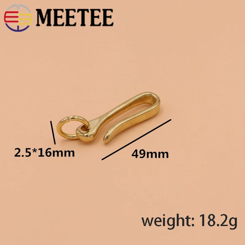 Meetee 2 шт. 49/60/72 мм латунная ткань с металлической пряжкой u образный крюк Кнопка