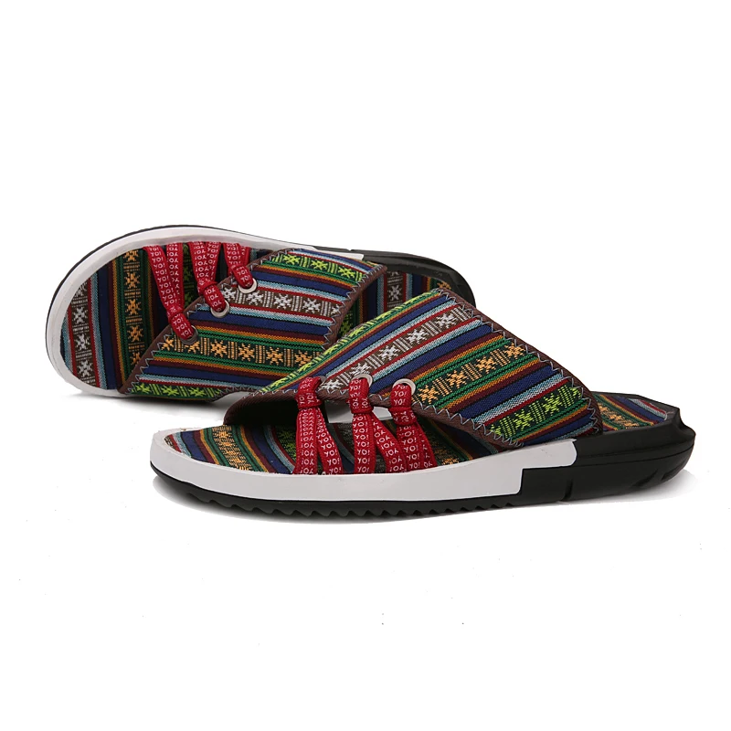 flower summer mixed colors men slippers desinger outdoor sandals camouflage casual shoes pants male leisure moccasins for men (10)