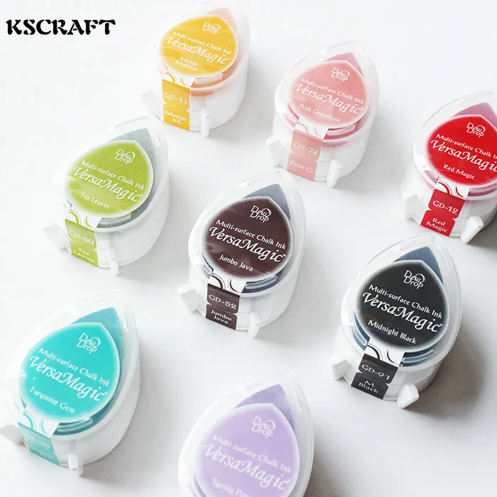 

KSCRAFT Mini Water Droplets Shape Ink pad/Colorful Cartoon Ink pad/Ink stamp pad/Inkpad set for DIY funny work/Scrapbooking
