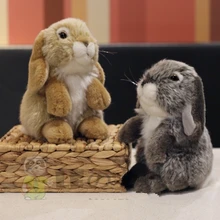 Вислоухий кролик кукла, Вислоухий кролик плюшевые игрушки, маленький желтый Вислоухий заяц игрушка кукла, плюшевые игрушки 18 см