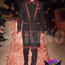 Мужские костюмы модный блейзер тонкий мужской певец DJ right GD Европа США показывает шлифовальный goto костюмный фартук пальто сценические мужские костюмы