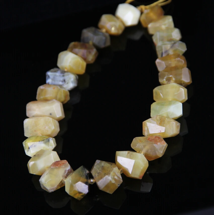 

Raw Yellow Opal Slab Loose Beads Necklace Pendant,Natural Gems Drilled Faceted Nuggets Beads For Women Jewelry Gift