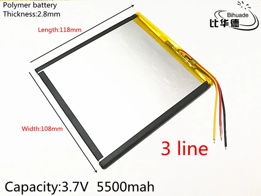 10 шт./лот литиевая батарея 3 линии 28108118 3,7 в 5000 мАч для VI40 V971 двухъядерная версия батареи