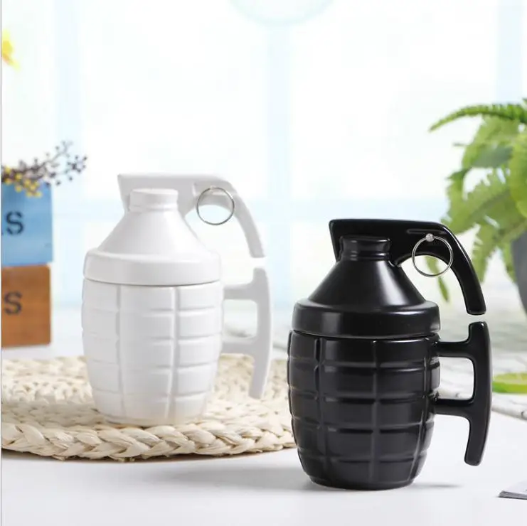 

Creative Grenade Coffee Mugs Practical Water cup with Lid Funny Gifts Granada creativa taza de cafe