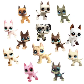 

Lps real rare Pet Shop Standing Littlest Cat dog White Pink Glitter kitty With Blue Eyes PVC Christmas present toys Free mailing
