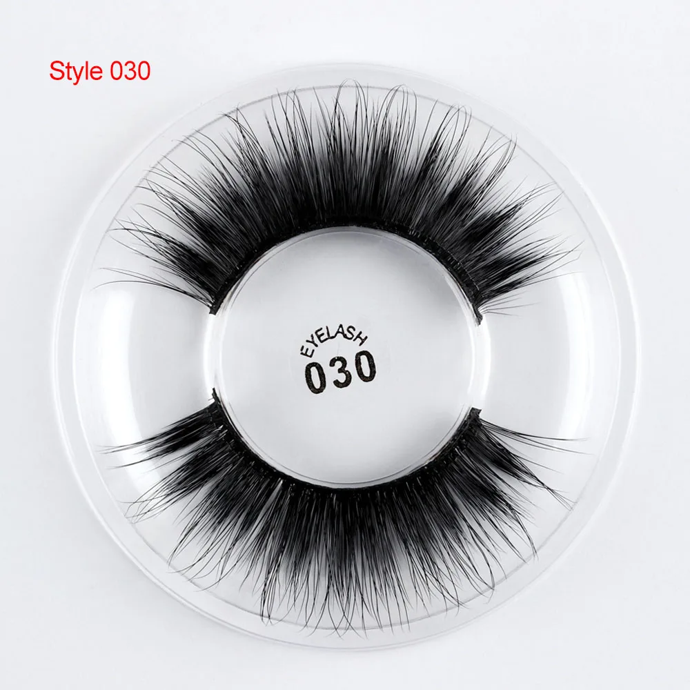 Style 030 8 видов стилей 3D натуральные накладные ресницы из мягкого Шелкового волокна, накладные ресницы с крестиком, Длинные Сексуальные ресницы для наращивания, косметические инструменты для макияжа - Цвет: Style 030