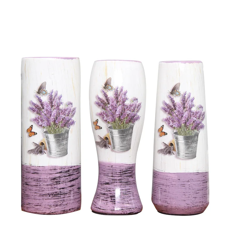

Nordic Decoration Home Lavender Ceramic Vase Flower Inserter Creative Desktop Vase For Flower Home Decoration Accessories Modern