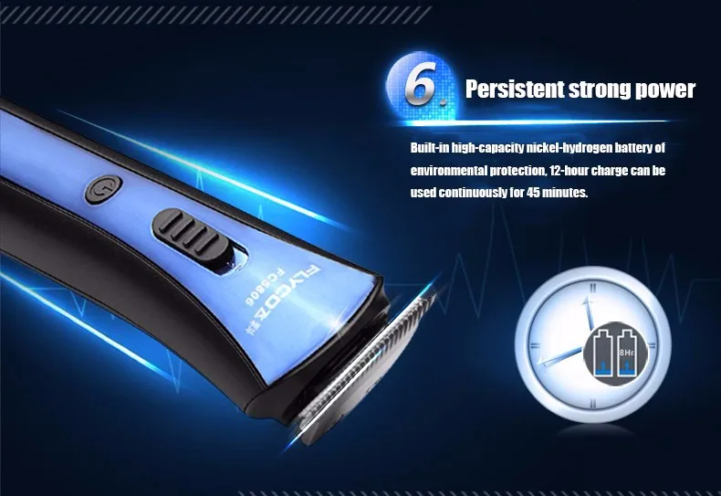FLYCO Перезаряжаемые Электрический Машинка для стрижки волос триммеры Профессиональный резки инструменты для стрижки бритвенный станок для