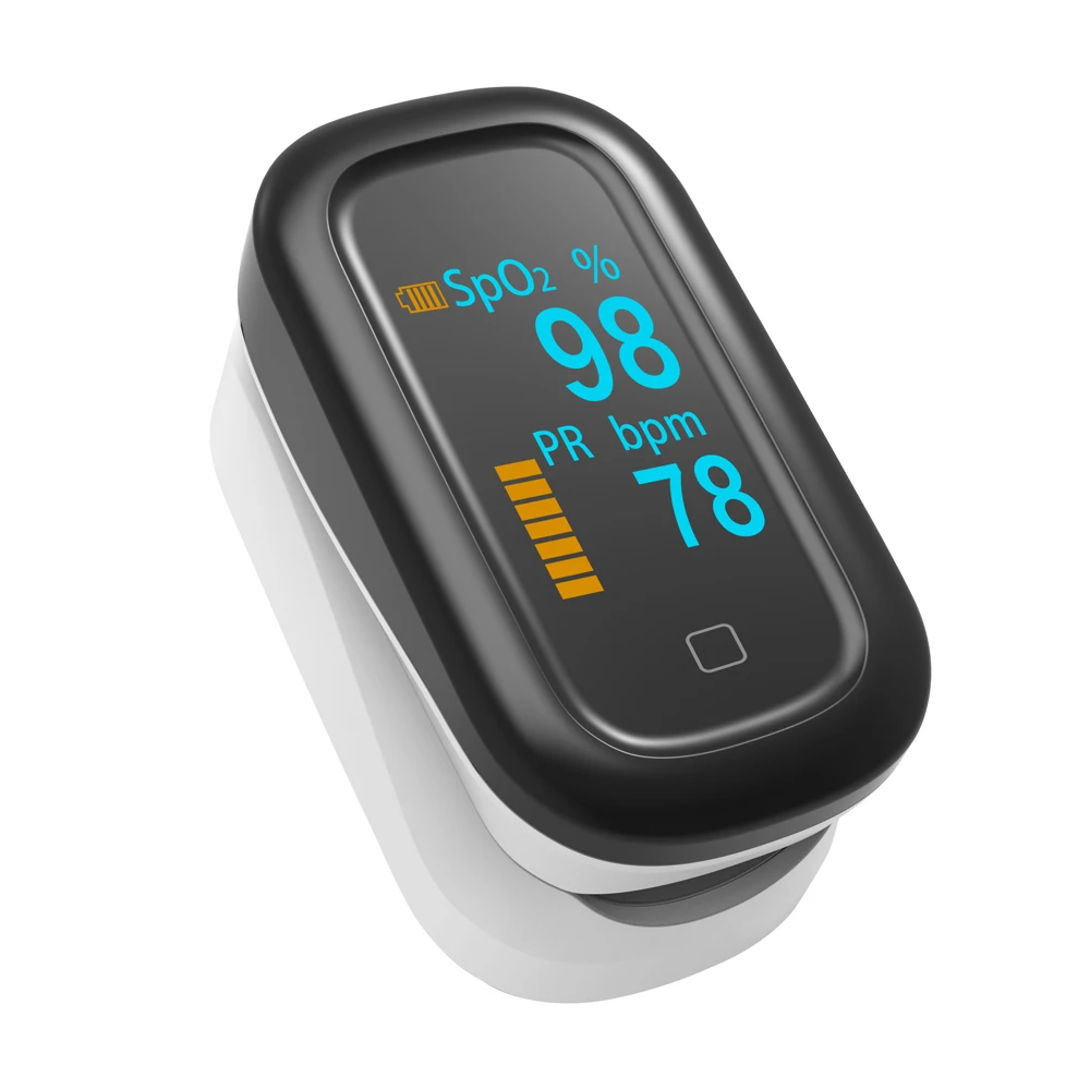 

Portable sphygmomanometer Finger Pulse Oximeter Blood Oxygen Heart Rate Monitor Spo2 Sports Pulsioximetro Touched Button