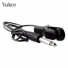 Yuker Hot Universal General Acoustic Guitar Bass Clip-line Pickup Tuning Microphone Mic Wire Cable Black 2.7ft Professional