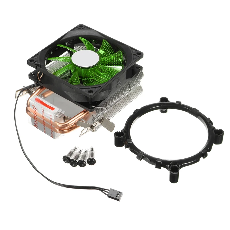 LED مزدوج وحدة المعالجة المركزية مروحة غرفة تبريد المبرد 9 cm ل إنتل LGA775/1155/1156/1150 AMD عالية الجودة الكمبيوتر مسند تبريد للاب توب مدمج به مكبر صوت م...