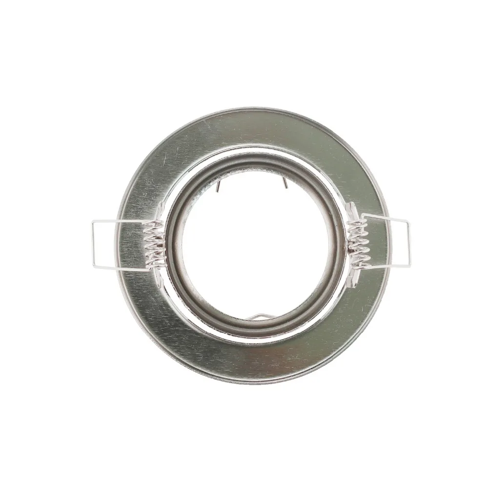 Круглый никелевый Встраиваемый светодиодный потолочный светильник регулируемая рама MR16 GU10 лампа светильник держатель
