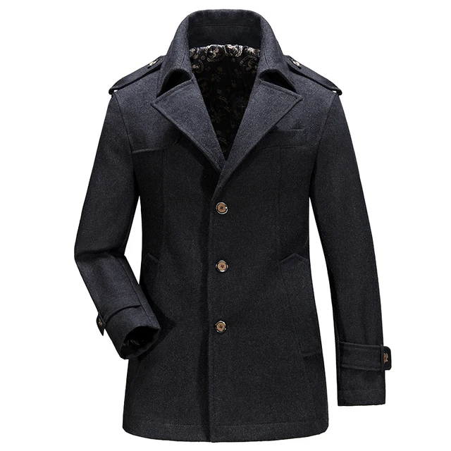 2015 New Winter Wool & Blends Brand Men Suits Dress Jackets Men Casual Long Thicken Wool Coat