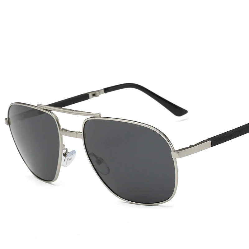 Модные складные поляризованные солнцезащитные очки, металлическая оправа HD087, линзы, велосипедные очки, солнцезащитные очки для вождения, Чехол для очков