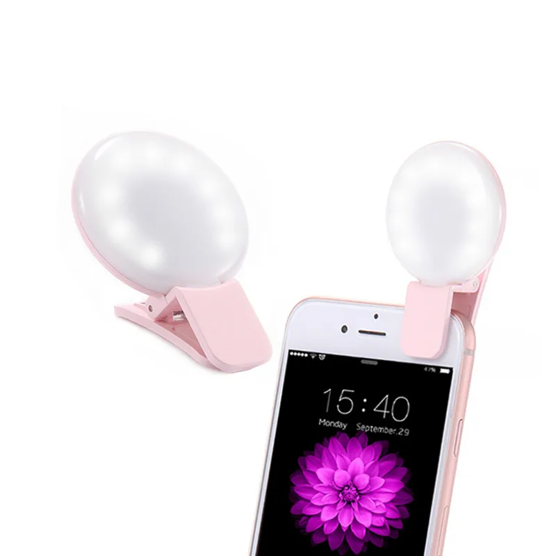 

RBAYSALE LED Selfie Lighting Round Lamp Portable Clip Phone Mobile Three Layers Flash Exterior Photographic Picture Take Selfie