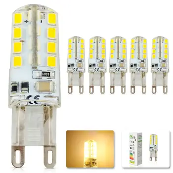 

5x pcs mini G9 led bulb led G9 220v 5W 9W 32pcs 64pcs smd 2835 silicone body light warm white Replace Halogen Lamp