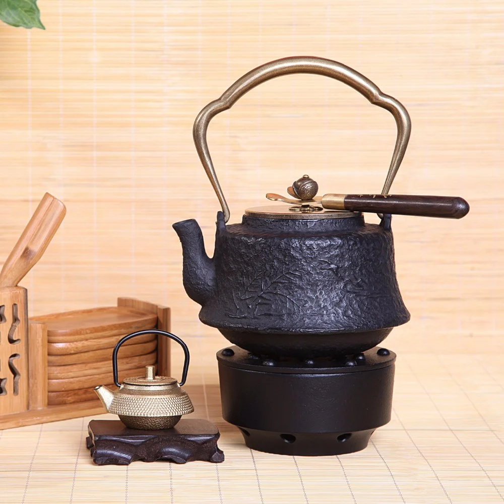 Чугунный чайник печи изоляционная база имитация японского чугуна чугунные печи маленький уголь плита чай спиртовая плита