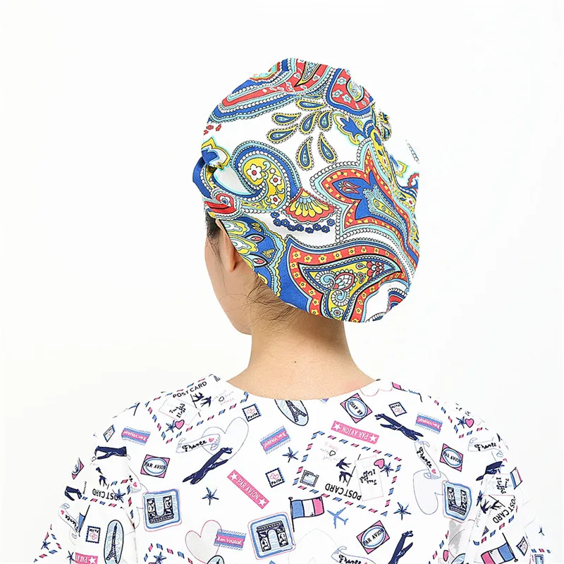 Yufeida Новый стиль медицинские шапки унисекс больницы спецодежды Головные уборы доктор медсестра Управление шапки лаборатории Управление