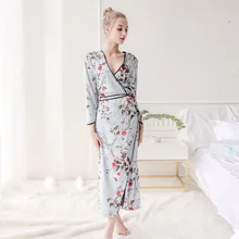 Горячее предложение, женское сексуальное вельветовое длинное платье, китайский стиль, халат чонсам, халат, одежда для отдыха