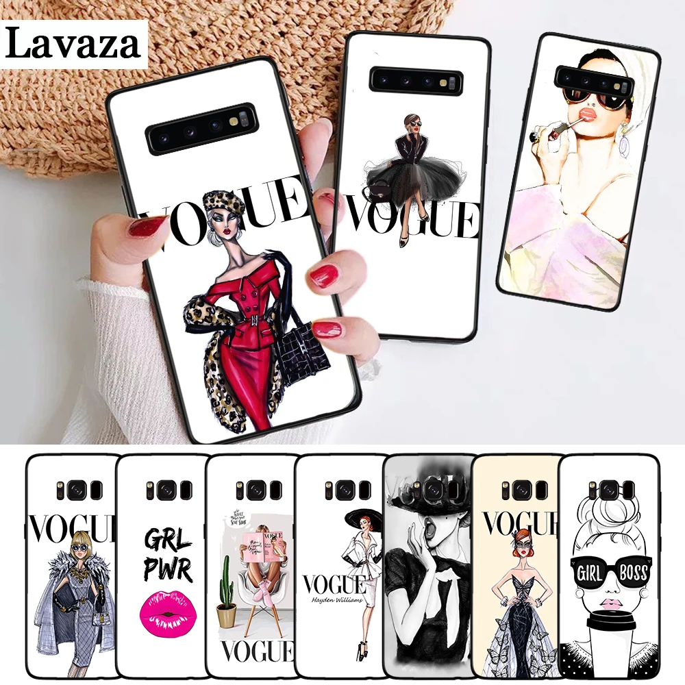 

Lavaza VOGUE Christmas Princess Girl Silicone Case for Samsung S6 Edge S7 S8 Plus S9 S10 S10e Note 8 9 M10 M20 M30