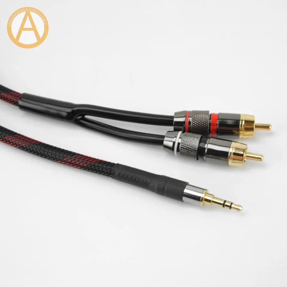 HIFI 3.5mm Jack To RCA Audio Cable Headphone Jack To Stereo RCA Cable Interconnect RCA Cable Mobile Phone Music Player Amplifier