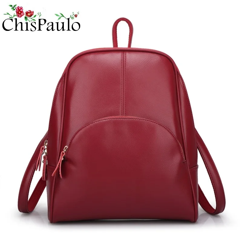 

CHISPAULO Brand women backpack nubuck Genuine Leather school backpacks for teenage girls casual large capacity shoulder Bag N014