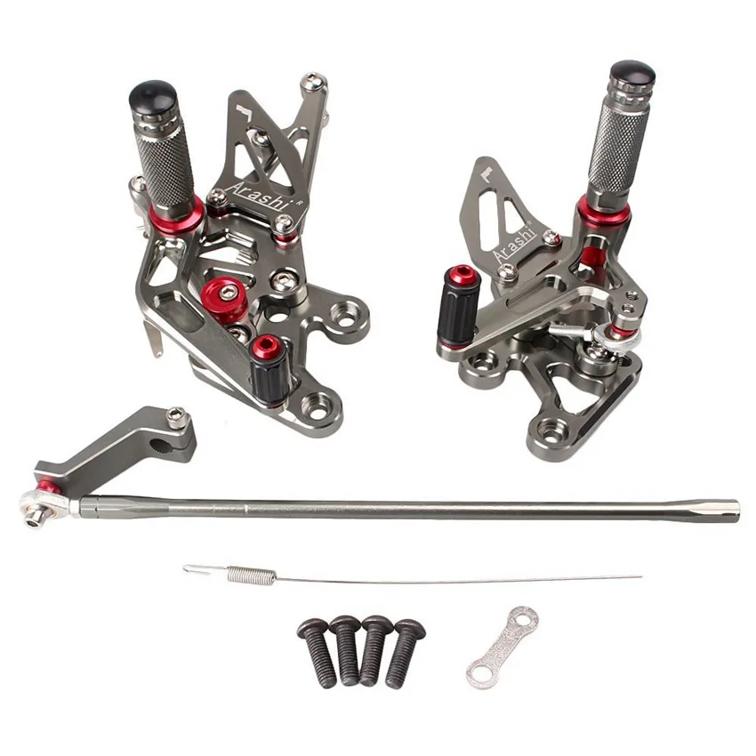 

Gray For YAMAHA FZ8 2010-2013 FZ1 2006-2014 CNC Aluminum Adjustable Rearset Footrest Pegs Pedals