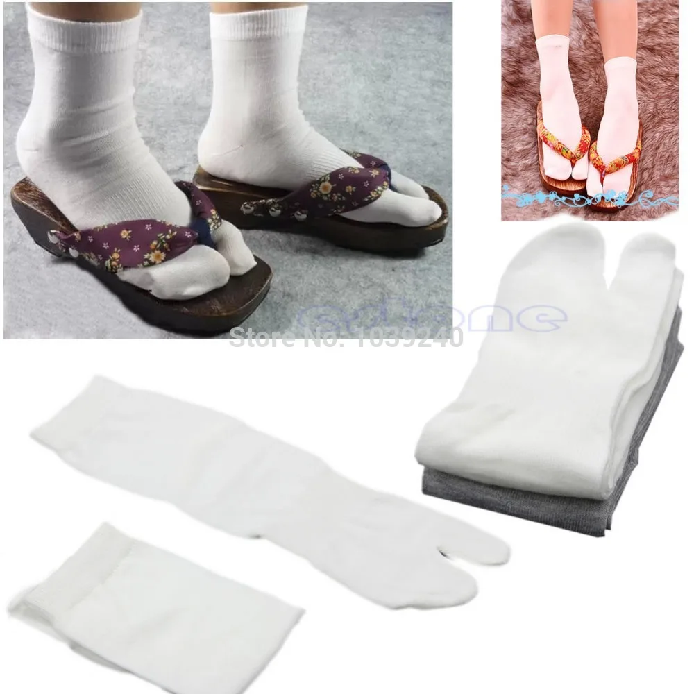 Унисекс японские кимоно гэта с раздельным носком носки Clog Flip Flop хлопок Tabi|split toe