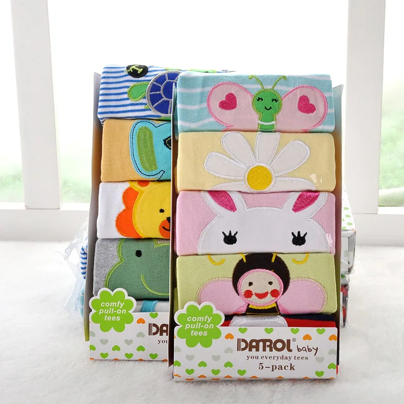 Harga 5 pcs Lengan Panjang Katun Bayi T Shirt untuk Pakaian Baru Lahir Bayi Laki laki Perempuan Pakaian Bayi Bayi Mainan