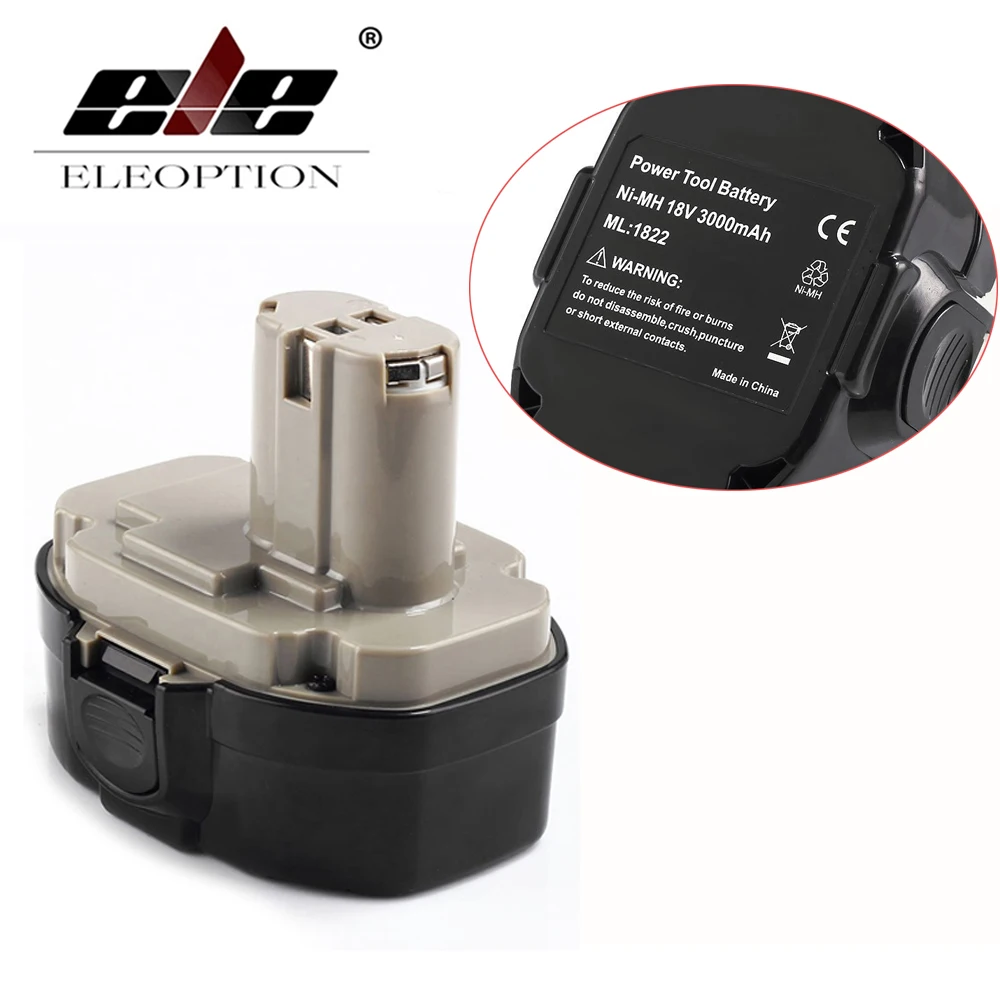 

3000mAh 18V Power Tool Battery for Makita 1822 1823 1834 1835 192827-3 192829-9 193159-1 193140-2 18V Ni-MH Replacement Battery