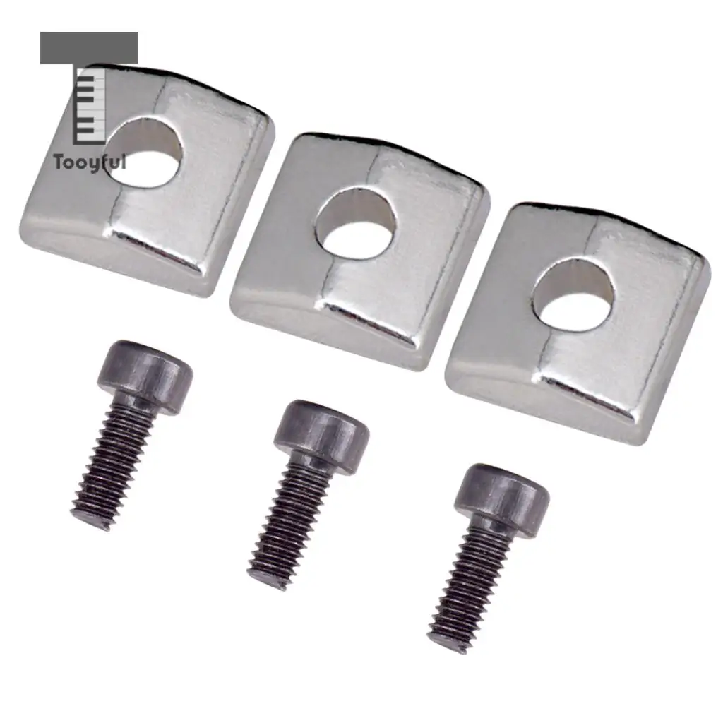 Tooyful 3pcs Guitar Locking Nut Clamp&Screws for Tremolo Bridge Parts