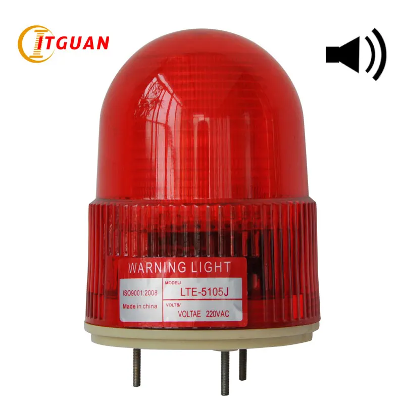 

LTE-5105J DC/AC12V-380V LED flashing Warning Lamp Alarm with Sound Vehicle Industrial Emergency Strobe Light